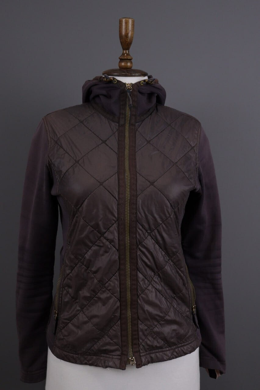 Frauenschuh Brown Puffer Hooded Full Zip Fleece Jacket – Size S