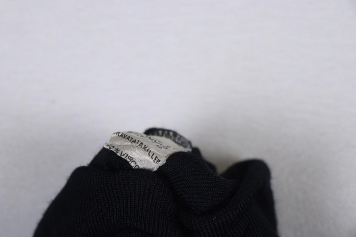 MARITHE+FRANCOIS GIRBAUD Black Viscose Raglan Sleeve Pullover Sweater – Size 38