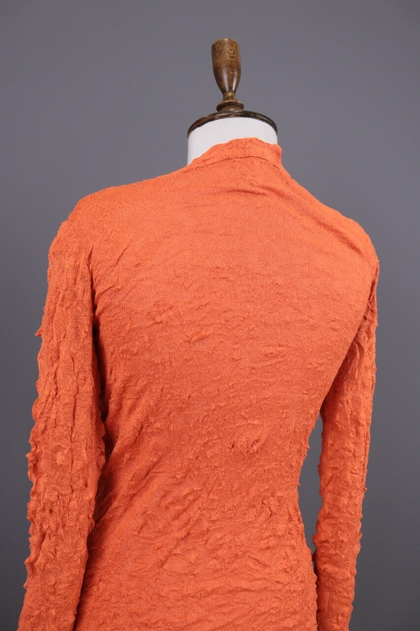 Aventures des Toiles Orange Button Down Long Sleeve Blouse Shirt – Size 38 / S