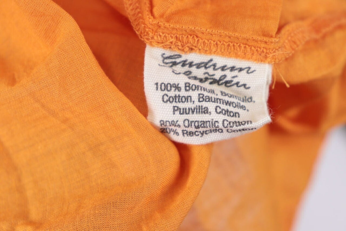 Gudrun Sjoden Orange Lagenlook Blouson Midi Tunic Dress – Size M