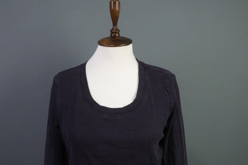 OSKA Blue Long Sleeve Round Neck Top Shirt Blouse – Size 2