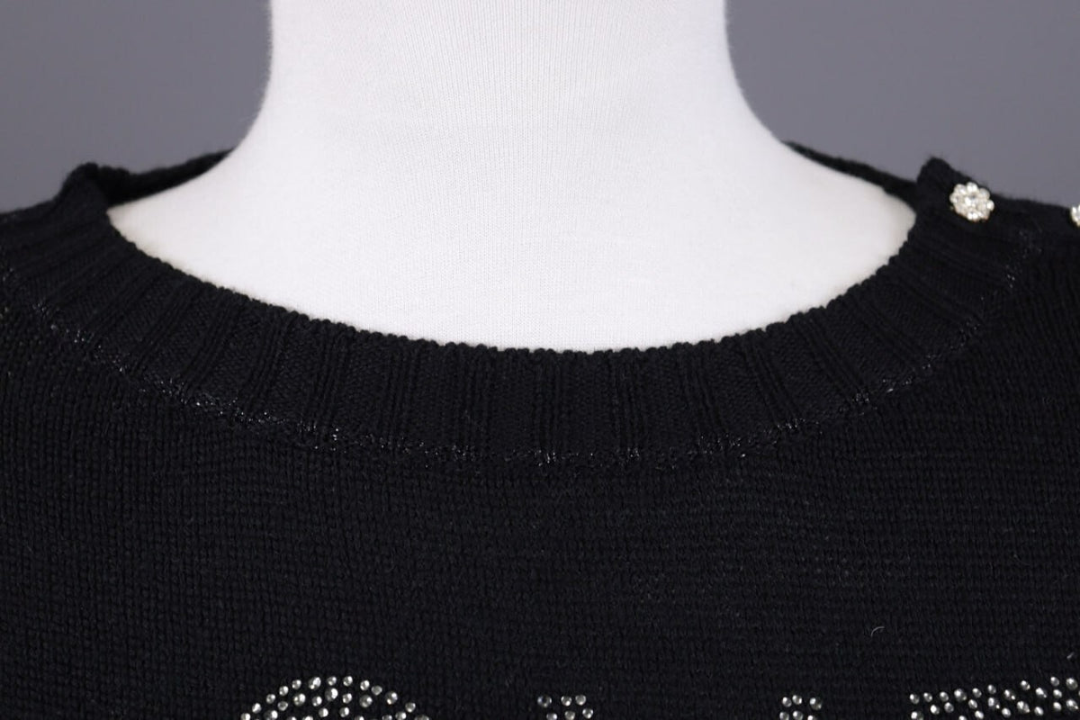 Princess Goes Hollywood Black Love Story Cashmere Knit Sweater – Size 36