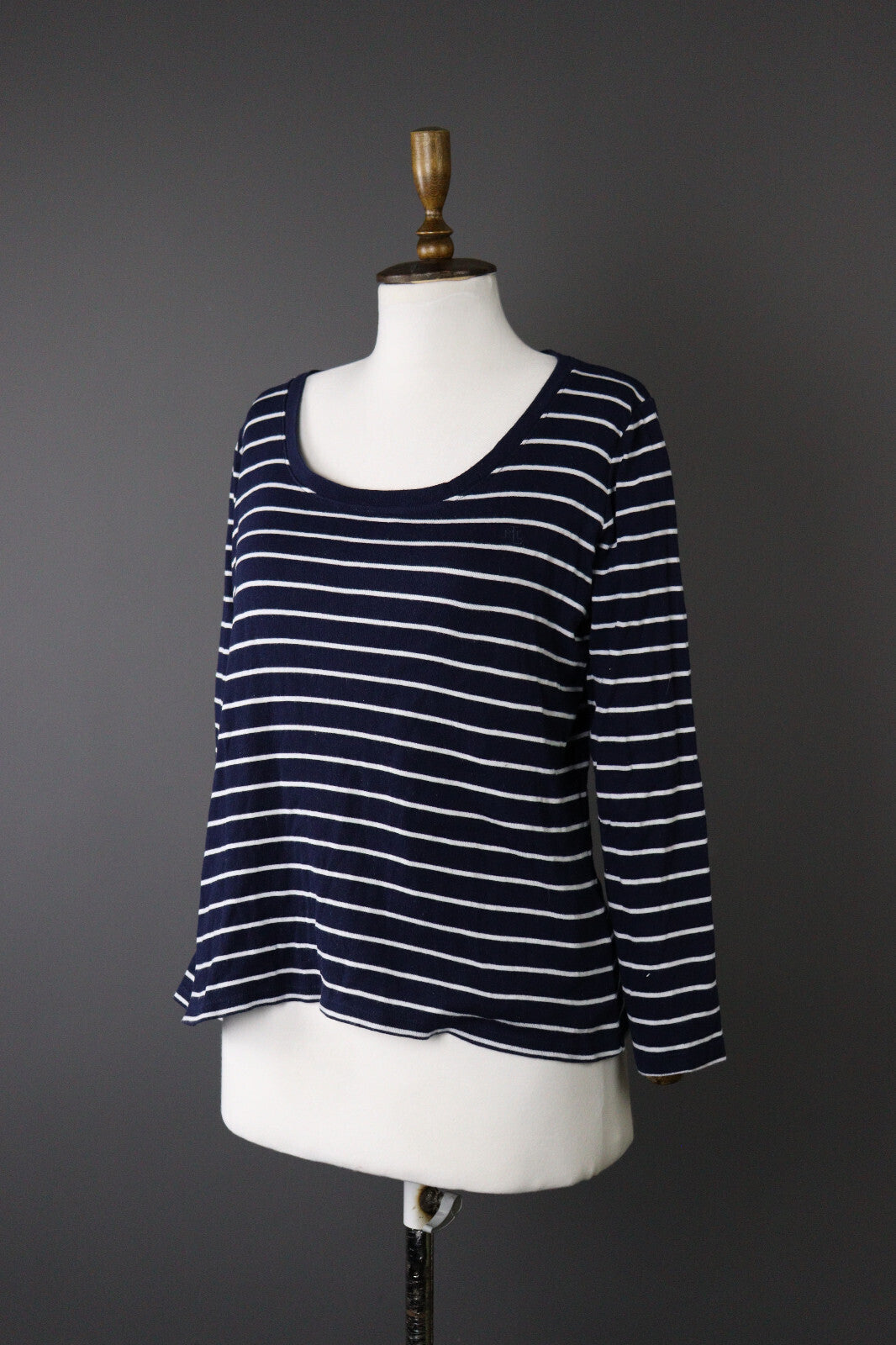 Lauren Ralph Lauren Blue Stripe Long Sleeve Pullover Sweater – Size L