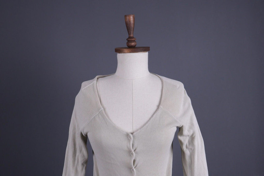 TRANSIT PAR SUCH Gray Knit Cropped Cardigan Sweater – Size 3 / M