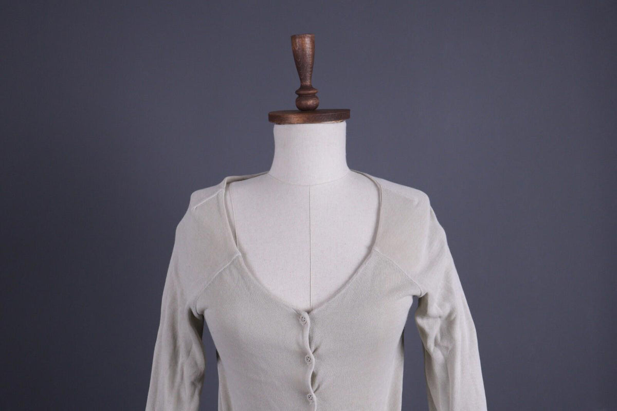 TRANSIT PAR SUCH Gray Knit Cropped Cardigan Sweater – Size 3 / M