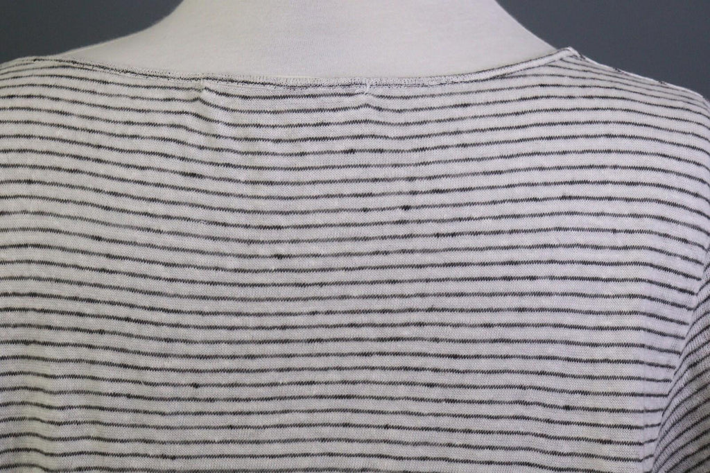 TRANSIT PAR SUCH Black and White Linen Short Sleeve Pocket Top Blouse – Size 4 – Used