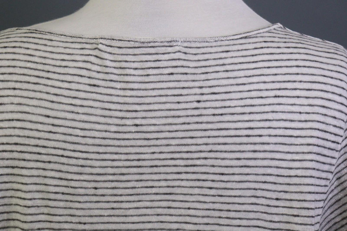 TRANSIT PAR SUCH Black and White Linen Short Sleeve Pocket Top Blouse – Size 4 – Used
