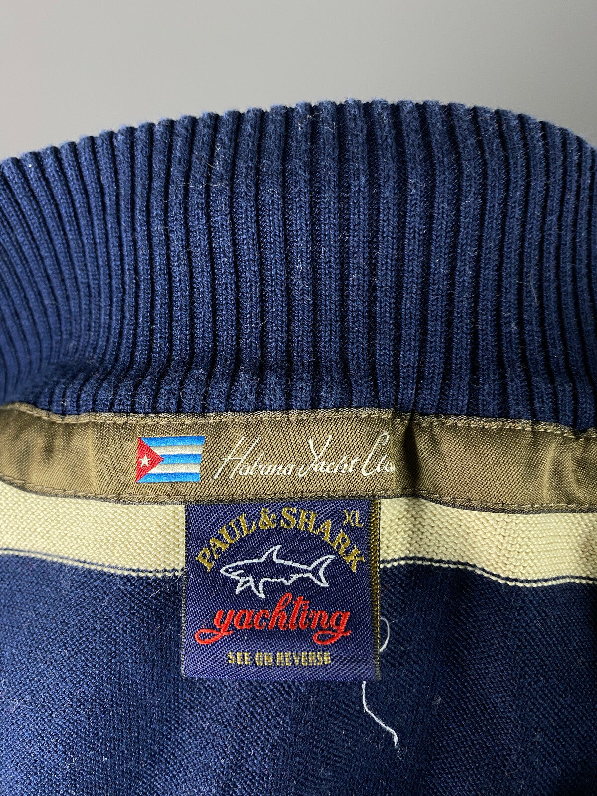 Paul & Shark Yachting Havana Yacht Club Stripe Long Sleeve Sweater – Men's XL