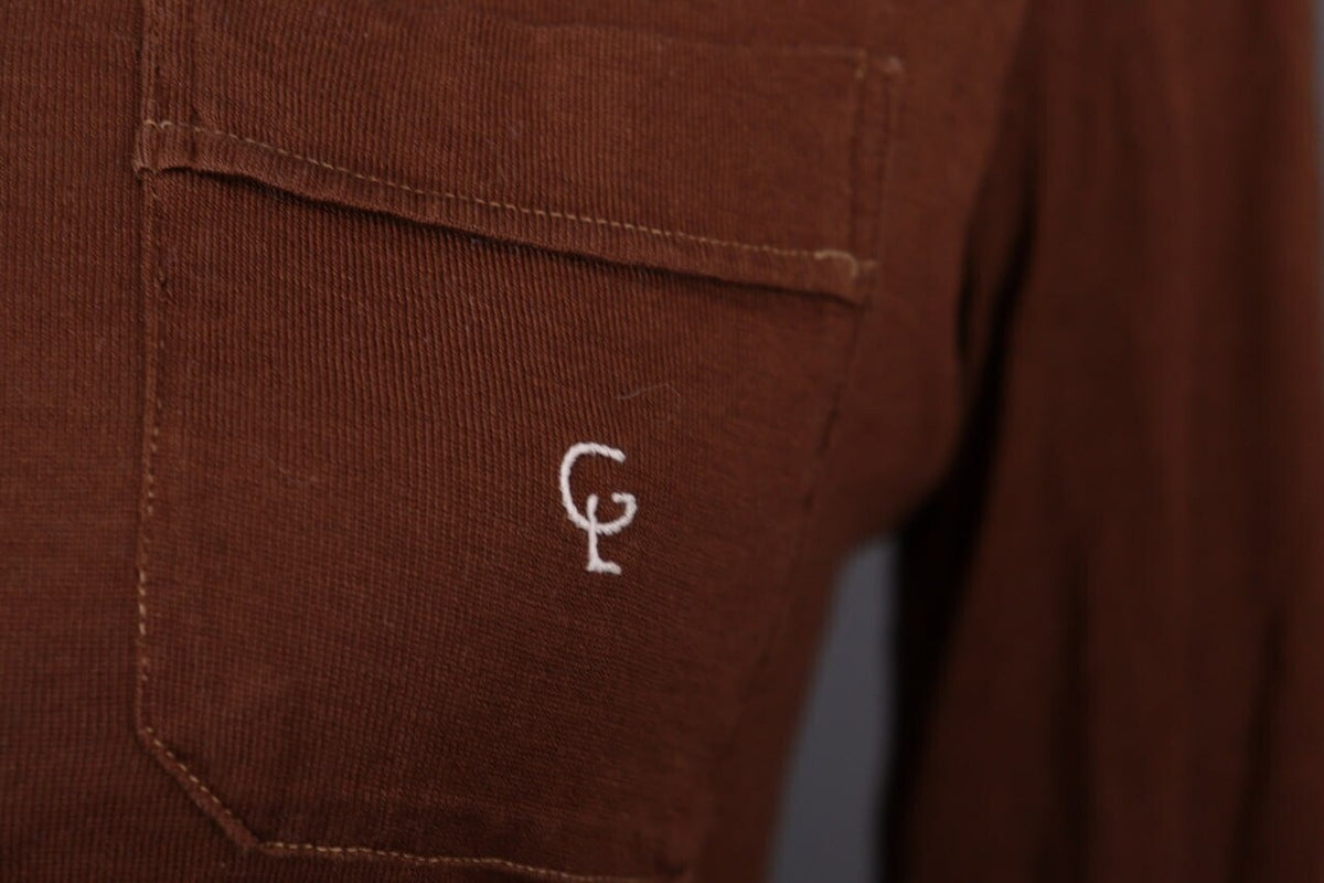 Vintage Guy Laroche Brown Long Sleeve Button Down Top Shirt – Size 44
