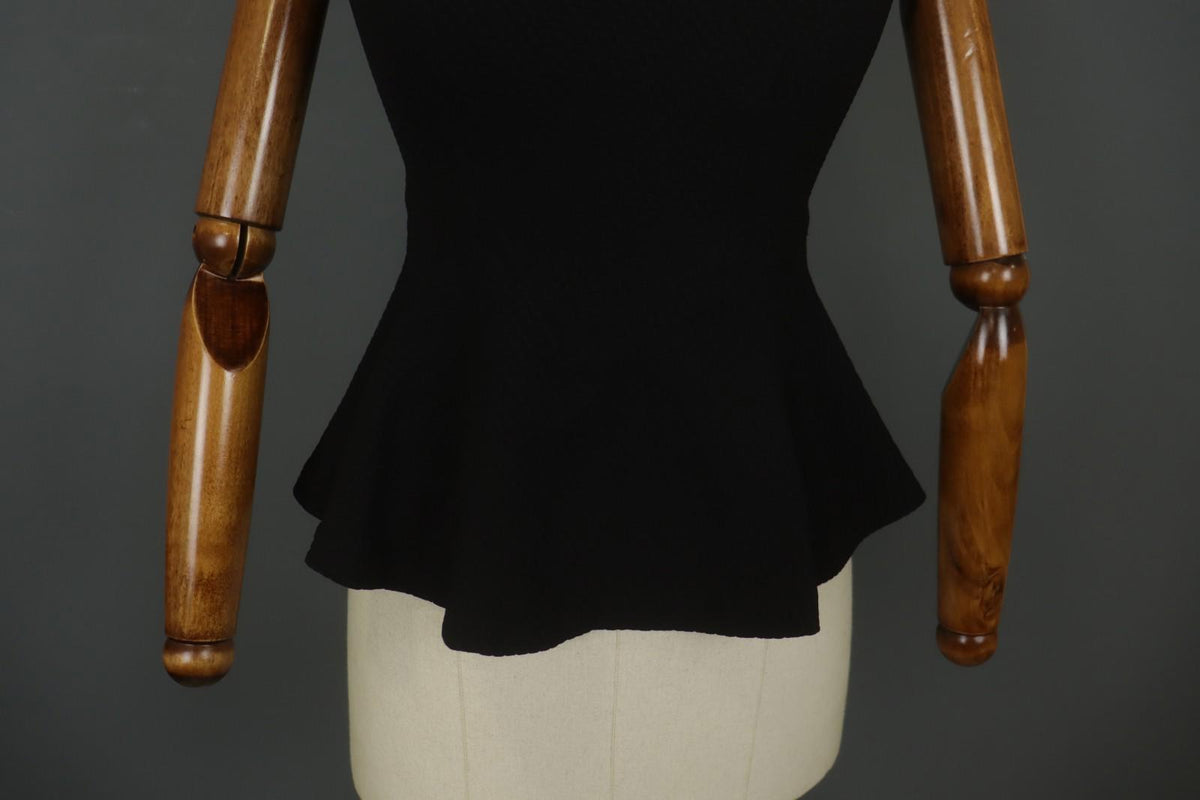 Sandro Black Sleeveless Regular Fit Crew Neck Back Zipper Blouse Top – Size 1