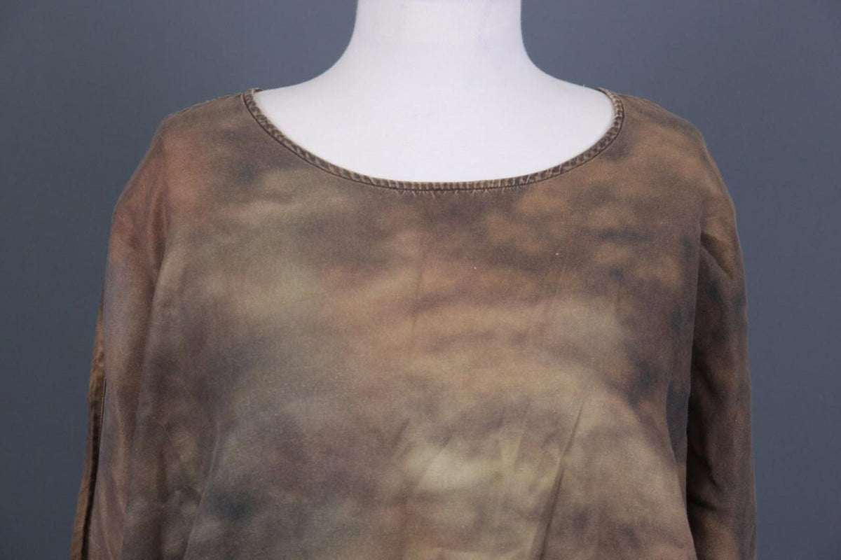 STINE GOYA Multicolor Printed Long Sleeve Lagenlook Relaxed Midi Dress – Size XS