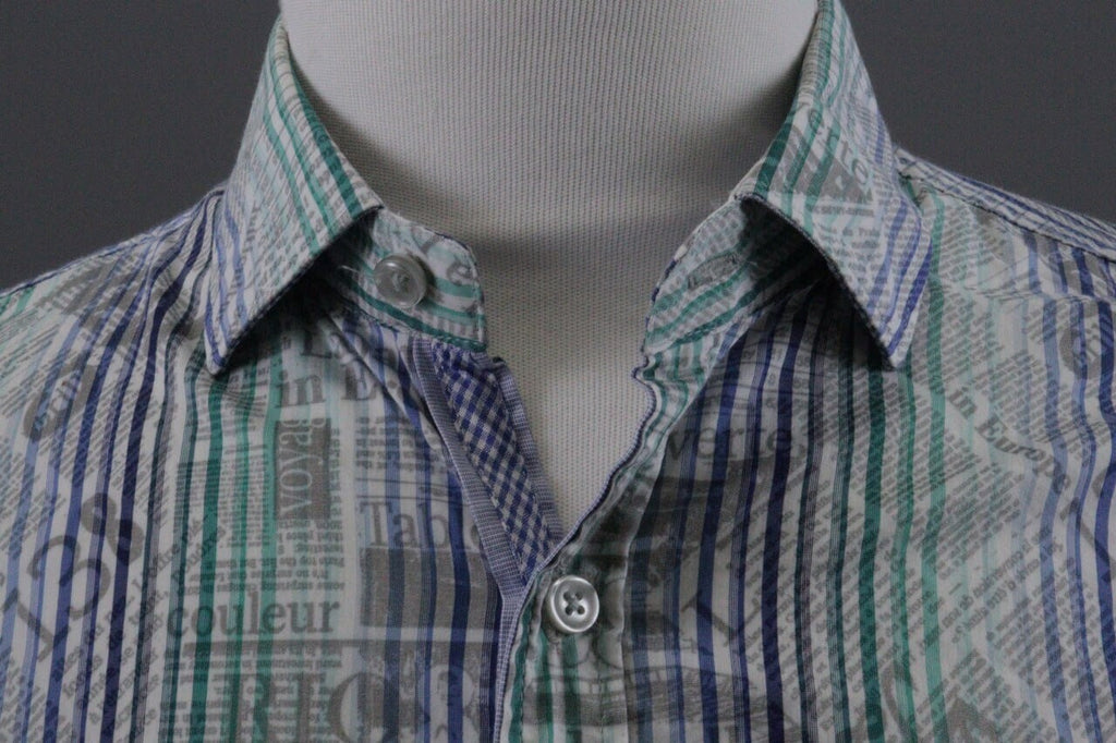 Desigual Barcelona Multicolor Striped Long Sleeve Button Down Shirt – Size L