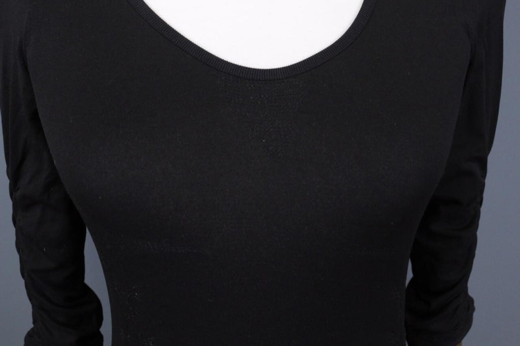 HIGH USE by CLAIRE CAMPBELL Black Bodycon 3/4 Sleeve Tunic Top – Size XS S