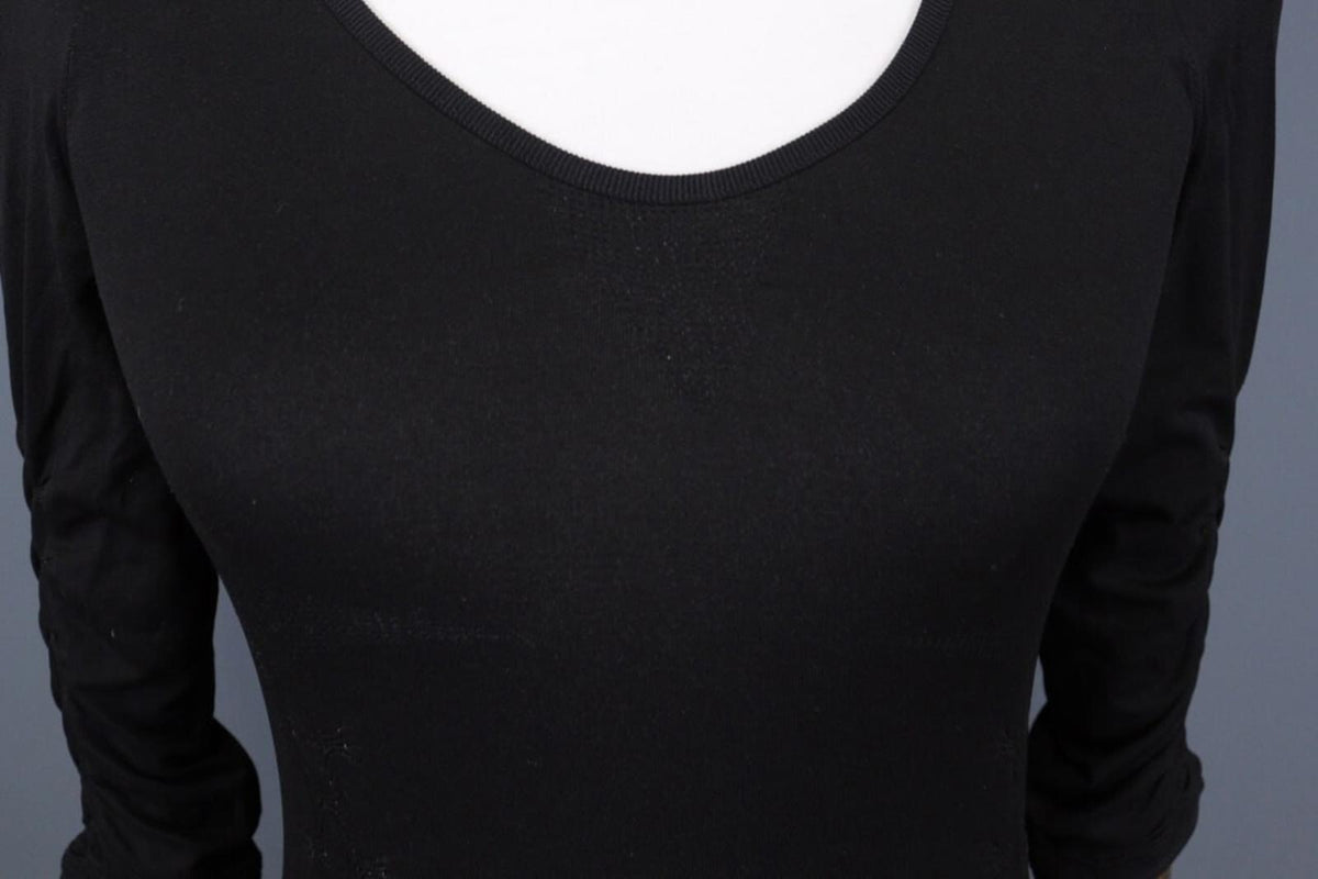 HIGH USE by CLAIRE CAMPBELL Black Bodycon 3/4 Sleeve Tunic Top – Size XS S