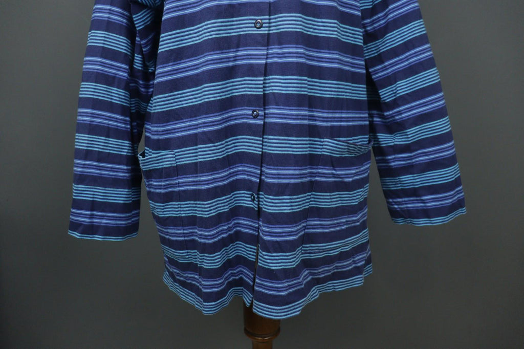 MARJA SUNA MARIMEKKO Navy Purple Striped Button Front Cardigan Sweater – Size XL