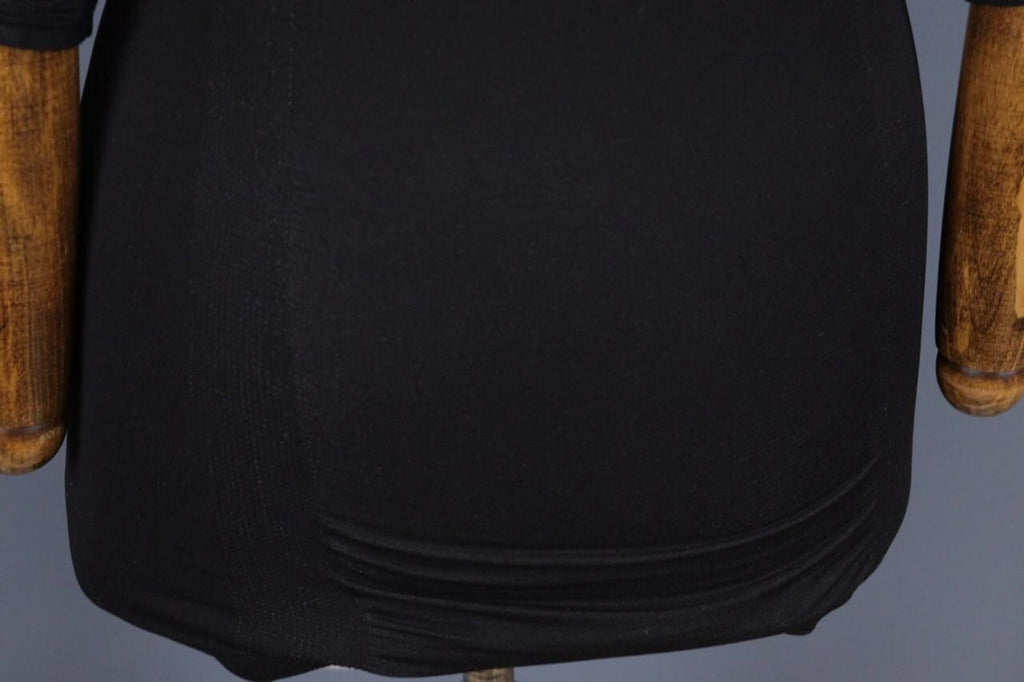 HIGH USE by CLAIRE CAMPBELL Black Bodycon 3/4 Sleeve Tunic Top – Size XS S