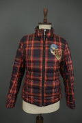 NAPAPIJRI Multicolor Plaid Long Sleeve Mock Neck Full Zip Puffer Jacket – Size M