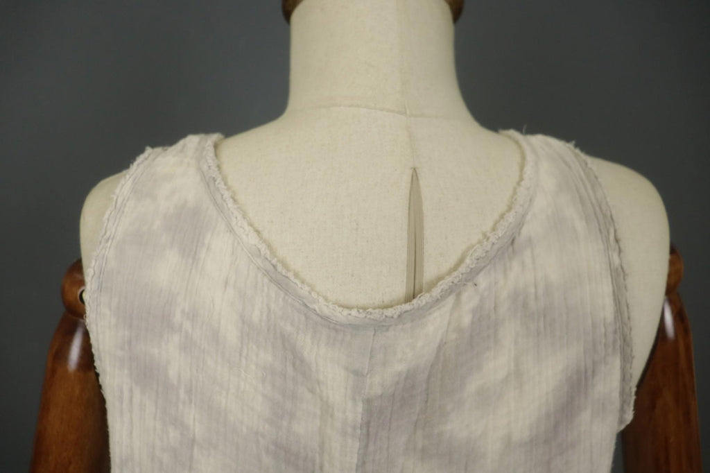 EWA I WALLA White 100% Cotton Lace Front Sleeveless Round Neck Tank Top – Size M