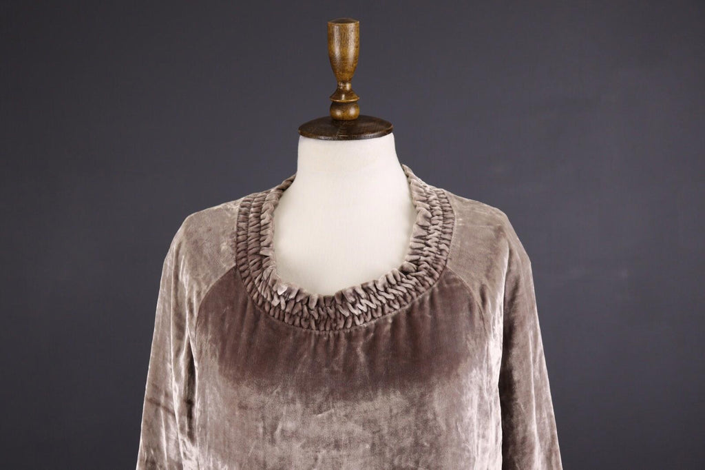 SEE by CHLOE Ash Rose Velour Drawstring Long Sleeve Top Shirt – Size 40