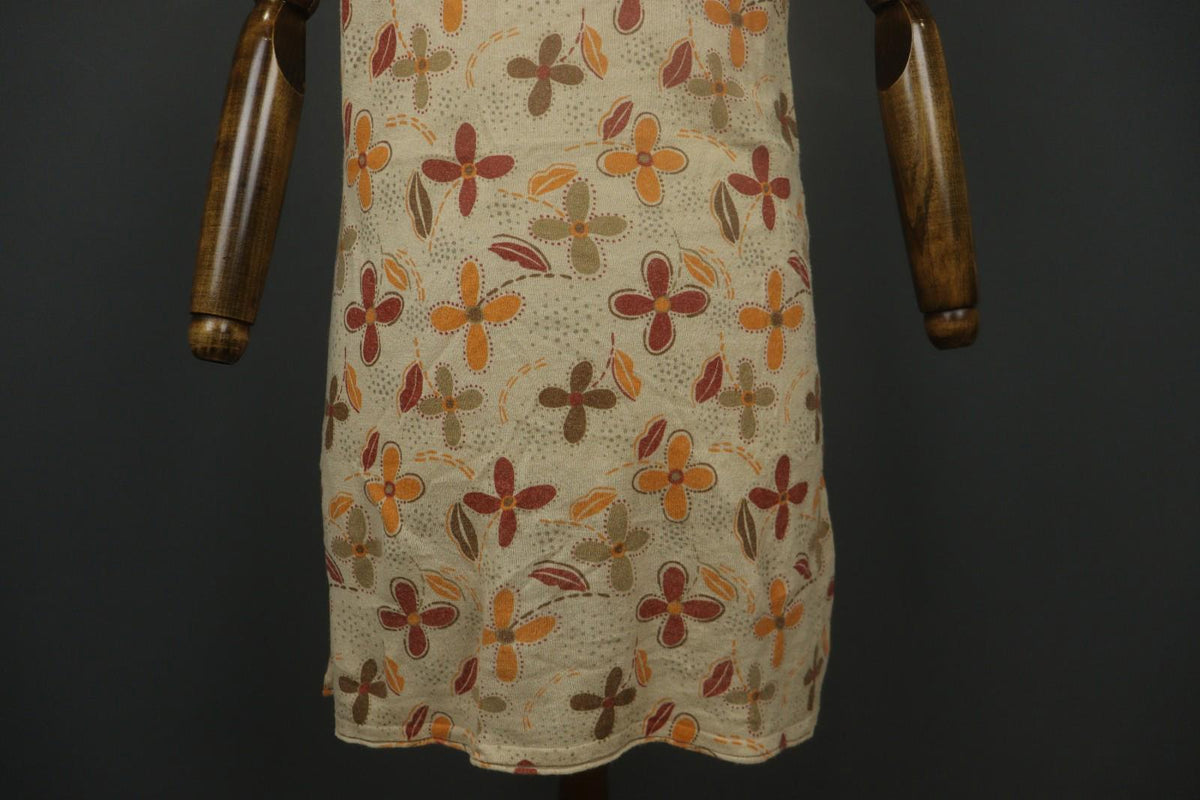 GUDRUN SJODEN Multicolor Floral Print Round Neck Sleeveless Tank Dress – Size M