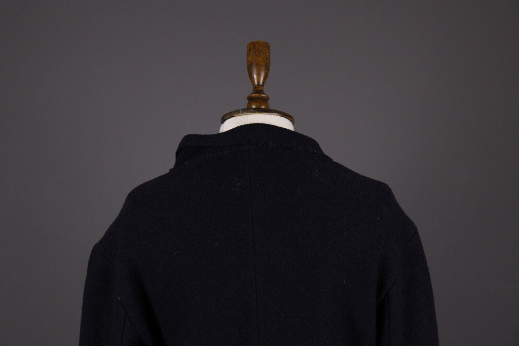 Indies France Wool Black Boiled Wool Double Breasted Coat Jacket – Size 2
