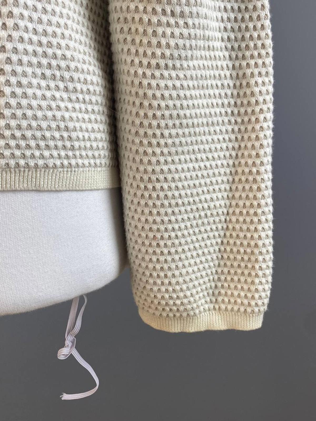 GUDRUN SJODEN Ivory Textured Knit Cardigan Sweater – Size L