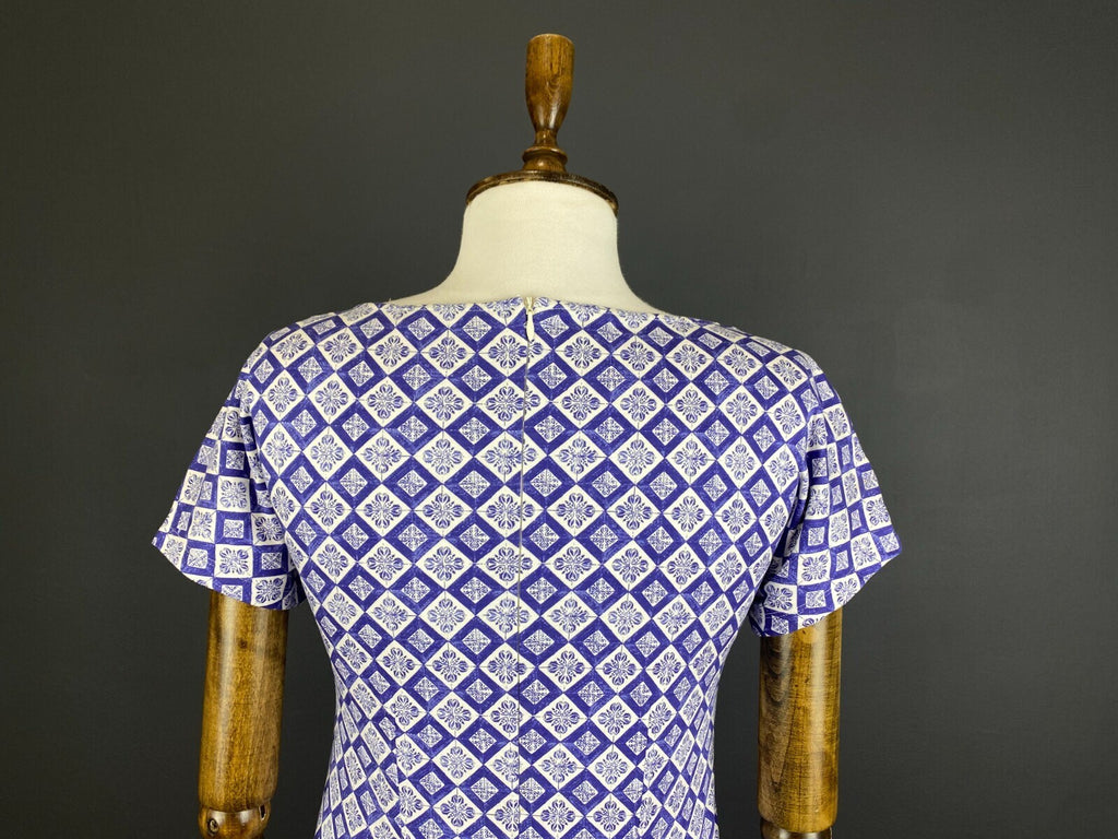 Weekend Max Mara Blue Desiner Short Sleeve A-Line Midi Dress – Size 40
