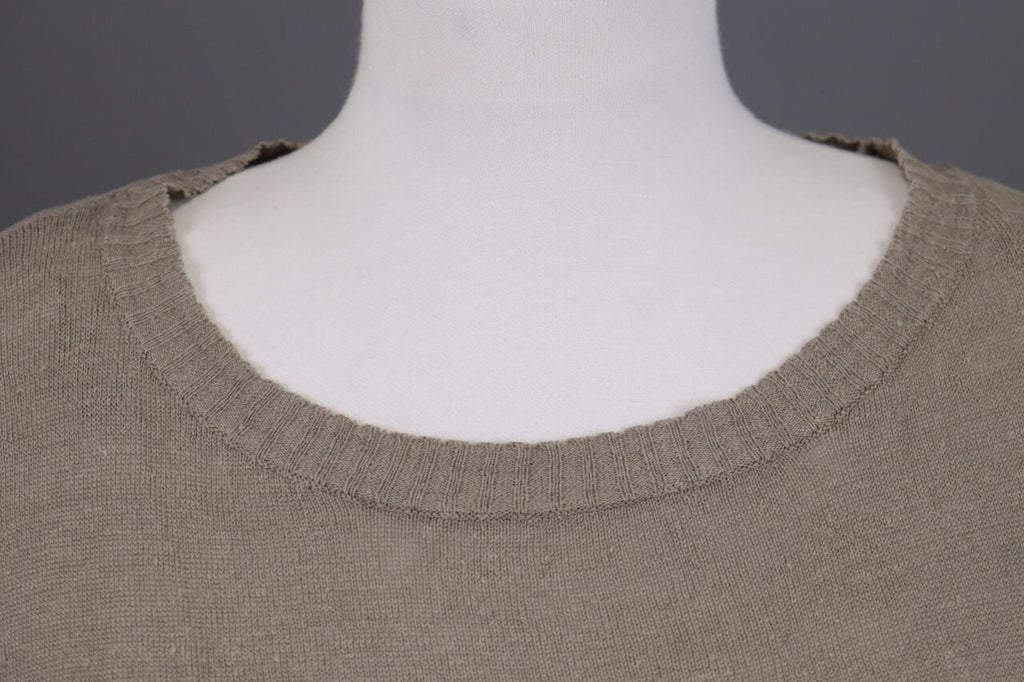 Gudrun Sjoden Brown Linen Lagenlook Long Sleeve Relaxed A-Line Dress – Size L
