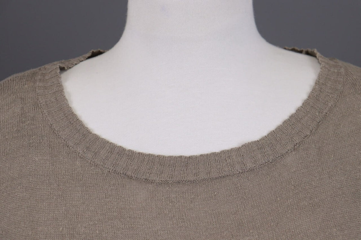 Gudrun Sjoden Brown Linen Lagenlook Long Sleeve Relaxed A-Line Dress – Size L