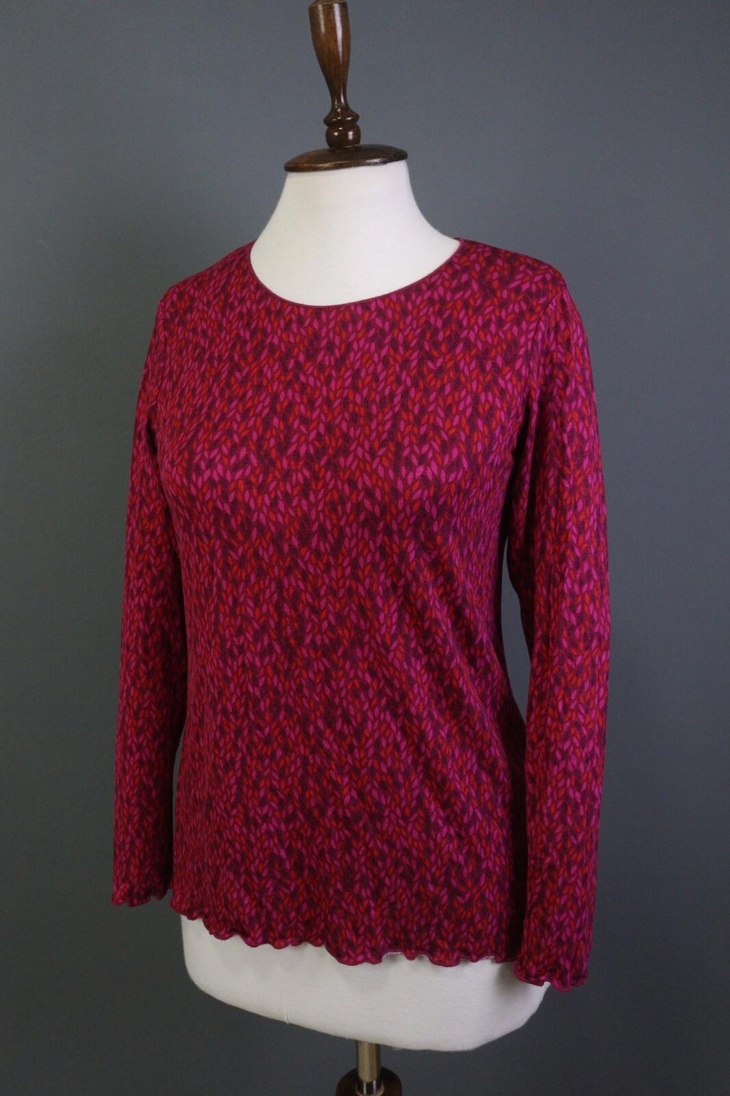 GUDRUN SJODEN Multicolor Floral Long Sleeve Blouse Top Shirt – Size S