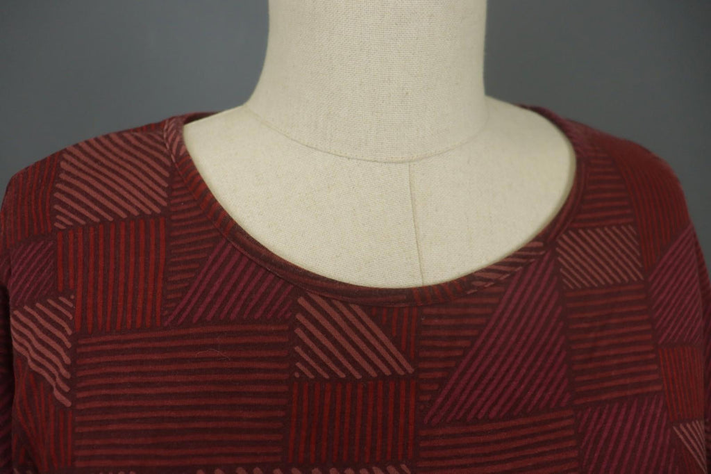 GUDRUN SJODEN Multicolor Geometric Lyocell Baloon Sleeve Shift Dress – Size M