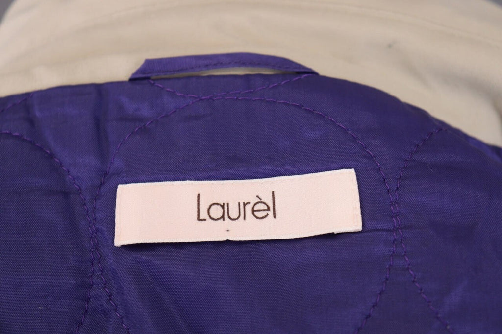 Laurel Beige Double Breasted Designer Wool Cropped Coat Jacket – Size 44