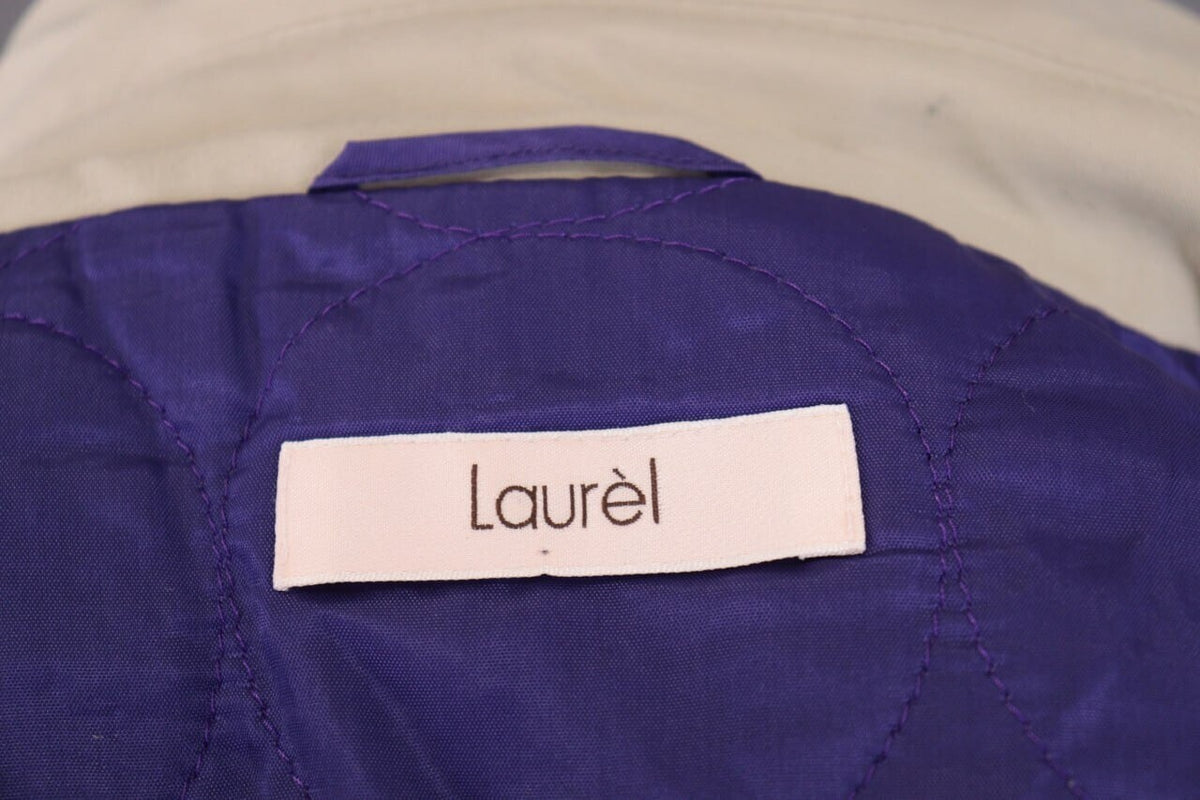 Laurel Beige Double Breasted Designer Wool Cropped Coat Jacket – Size 44
