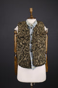 DENIM & SUPPLY RALPH LAUREN Blue Denim Faux Fur Vest Gilet – Size S