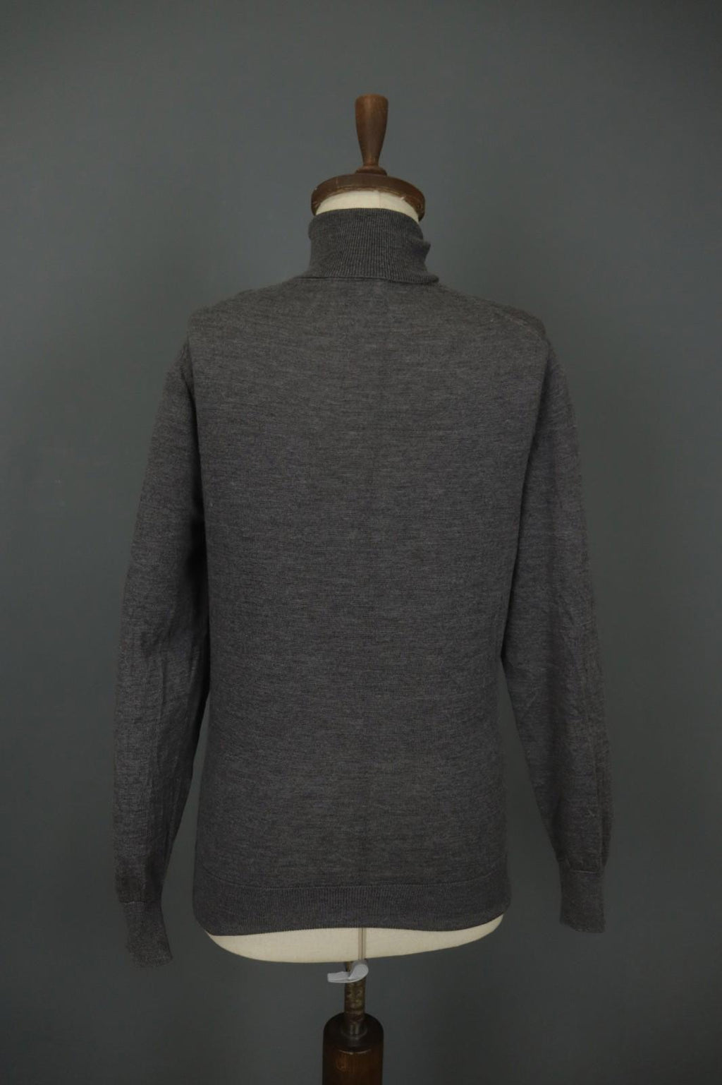 BALLANTYNE Gray 100% Wool High Neck Raglan Sleeve Pullover Sweater – Size M