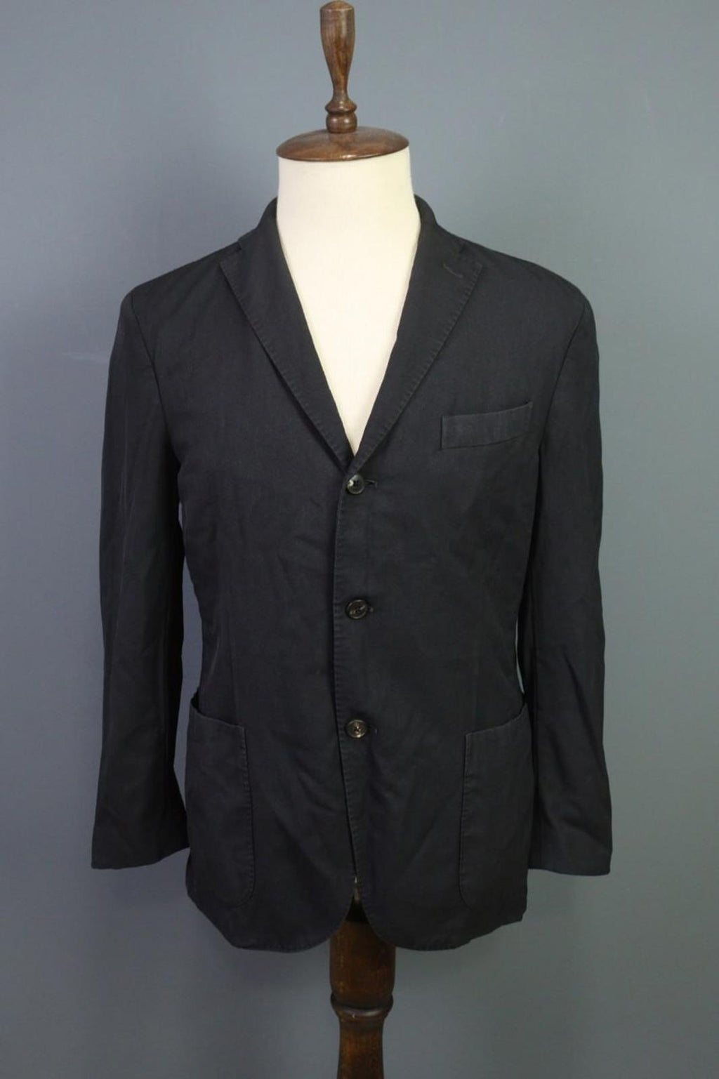 BOGLIOLI Black Wool Formal Notch Lapel Single Breasted Blazer K Jacket – Size 50