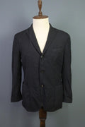BOGLIOLI Black Wool Formal Notch Lapel Single Breasted Blazer K Jacket – Size 50