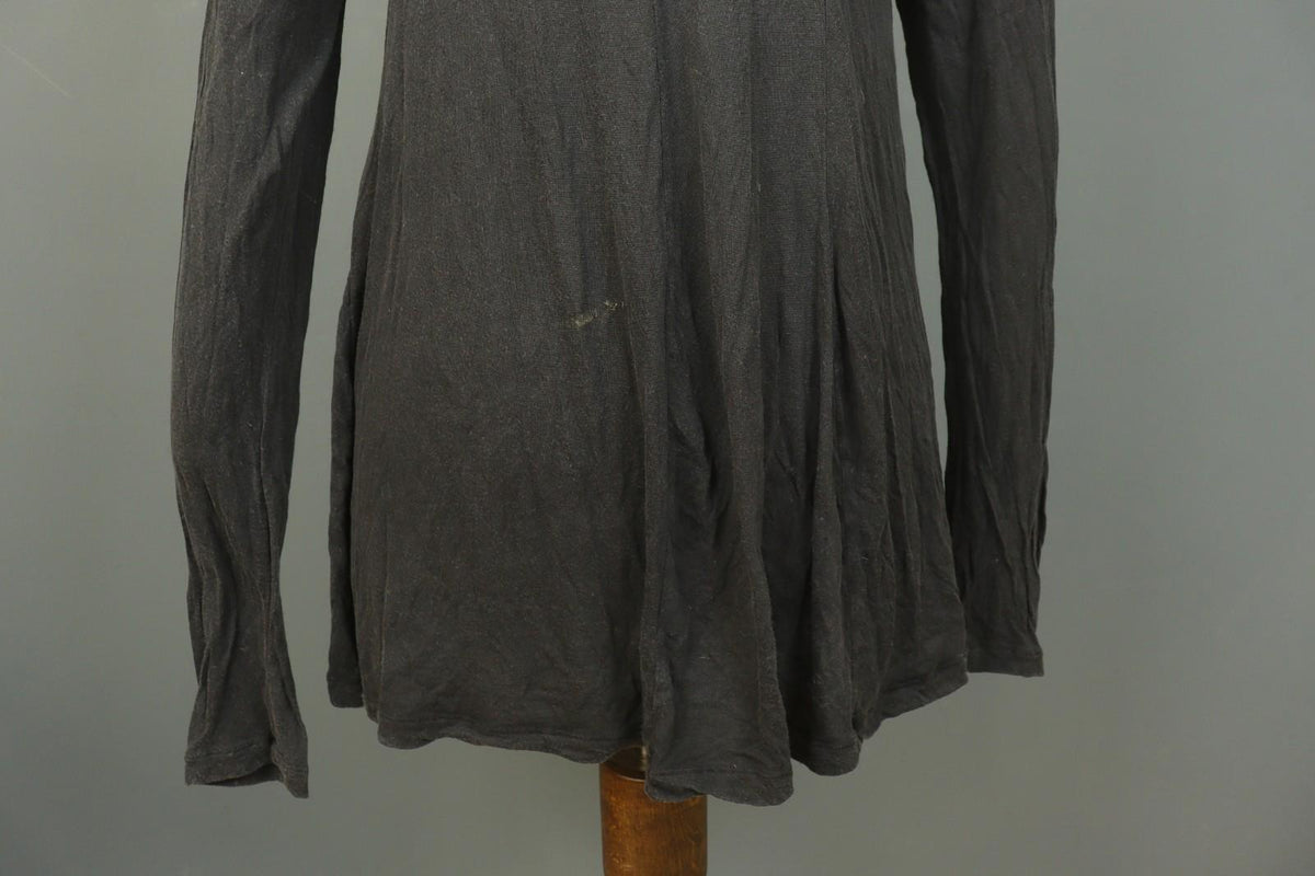 RUNDHOLZ Black 100% Lyocell Long Sleeve Round Neck Pullover Shift Dress – Size M