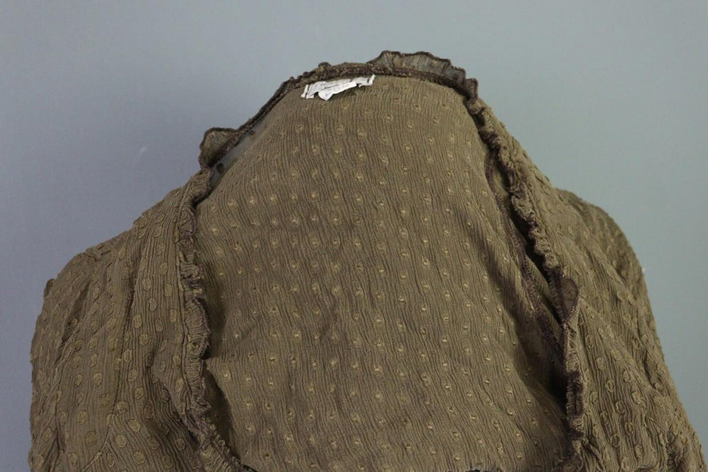 TRANSIT PAR SUCH Brown Mesh Silk Wrape Long Sleeve Top Blouse Shirt – Size 1