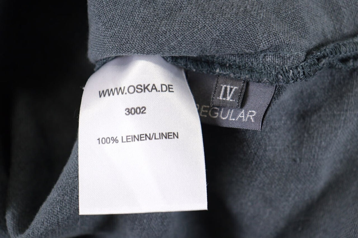 Oska Gray Linen Relaxed Lagenlook Oversized Tunic Dress – Size 4