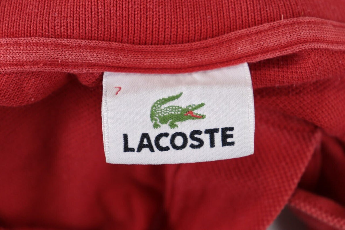 Lacoste Red Summer Men Short Sleeve Polo Shirt – Size 7 XXL