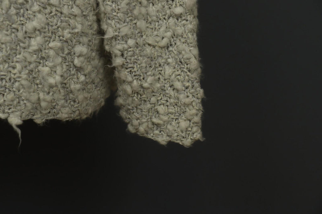BARBARA SPEER Ivory Textured Knit Long Sleeve Round Neck Pullover Sweater M/L