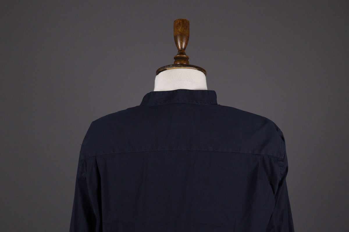 The Kooples Fitted Navy Black Long Sleeve Blouse Shirt – Size M