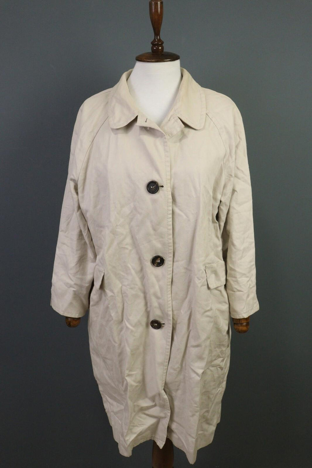 'S MAX MARA White Cotton Ramie Overcoat Coat Jacket – Size 12