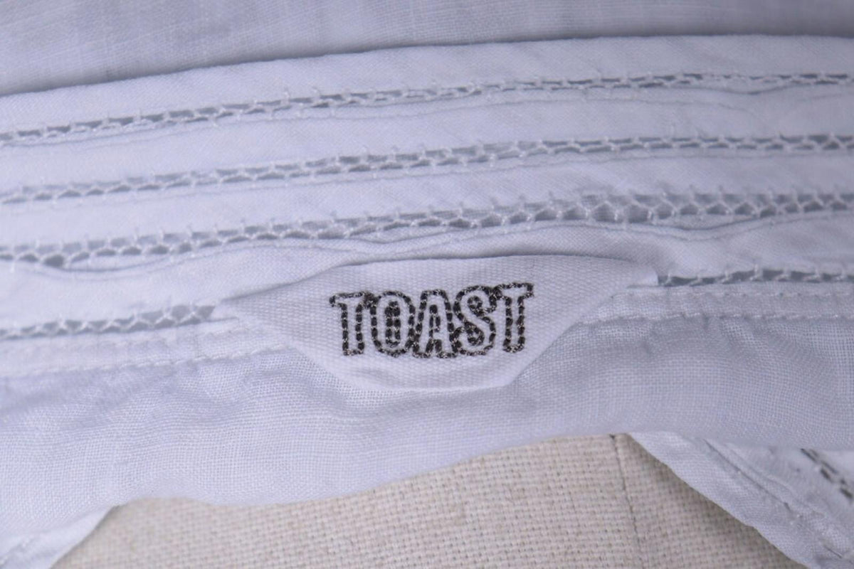 TOAST White Linen Short Sleeve Blouse Shirt – Size M