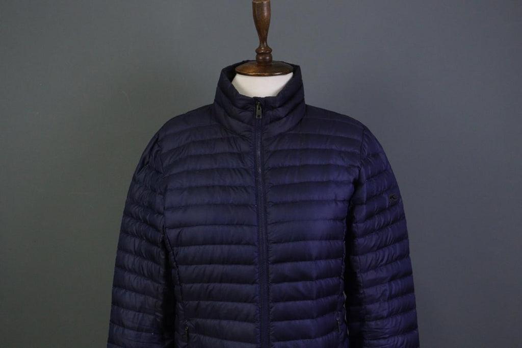 KJUS Blue Classic Fit Mock Neck Long Sleeve Full Zip Puffer Jacket – Size 40 / L