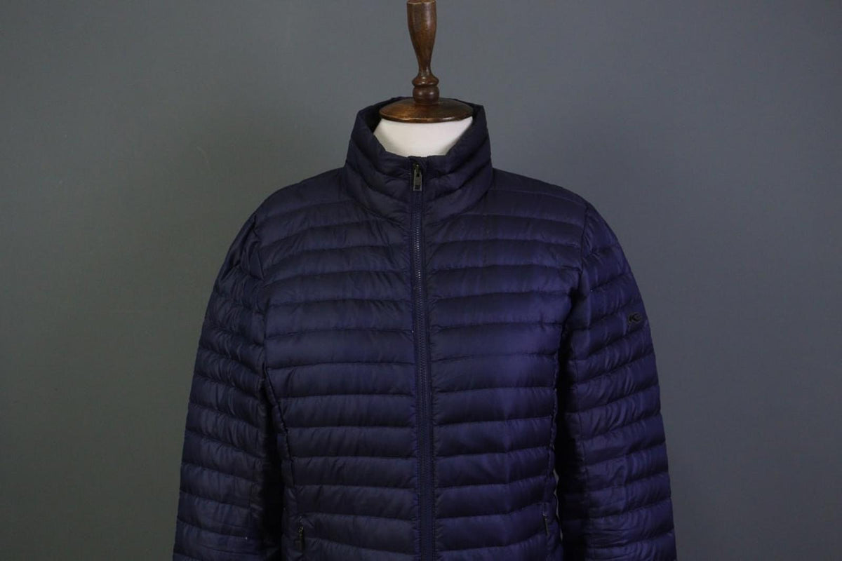 KJUS Blue Classic Fit Mock Neck Long Sleeve Full Zip Puffer Jacket – Size 40 / L