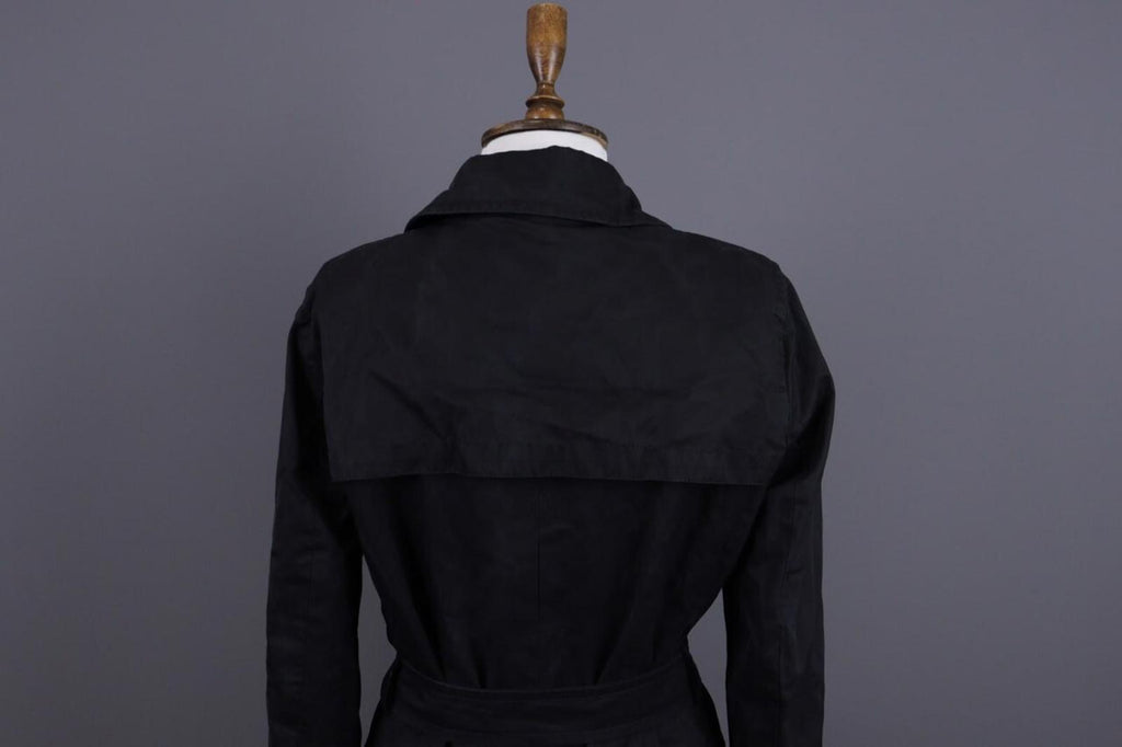 WEEKEND MAX MARA Black Double Breasted Belted Trench Coat – Size I 44 / GB 12 / S