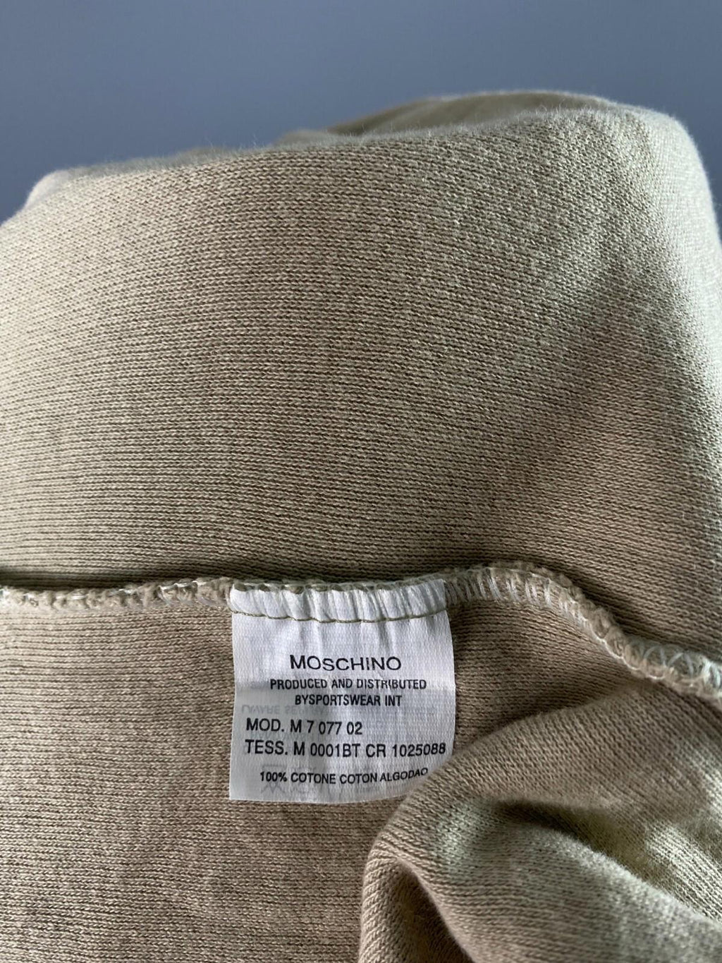 MOSCHINO JEANS Beige Cotton Big Logo Long Sleeve T-Shirt – Size XXL