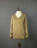 POLO RALPH LAUREN Brown Slim Fit Merino Wool Long Sleeve Sweater – Women's L
